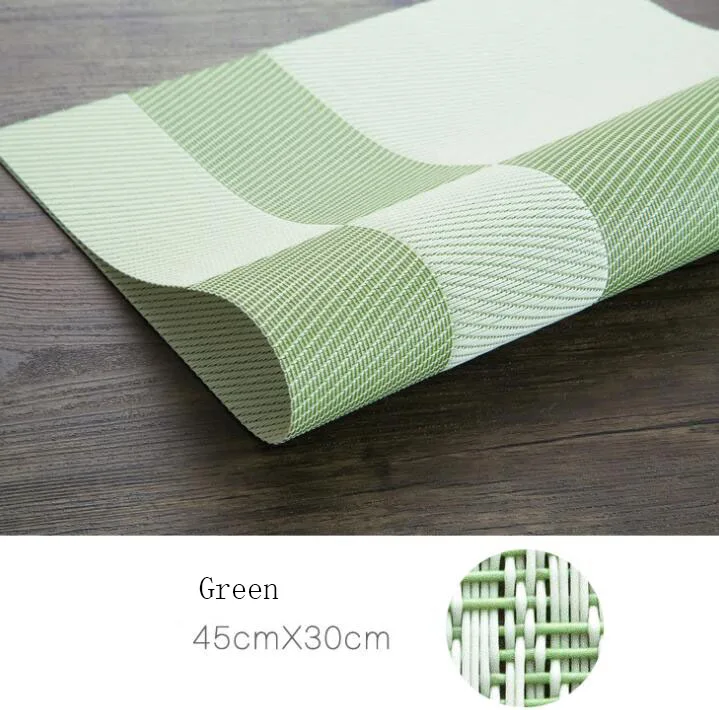  Fyjafon 4/6pieces Kitchen Table Mats Set Heat Protection PVC Table Mat Placemats Environmental Tabl