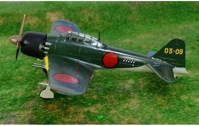 1:72 scale pre-built WWII Japan Navy Zero long-range aircraft Type 0 carrier fighter hobby collectible finished plastic model