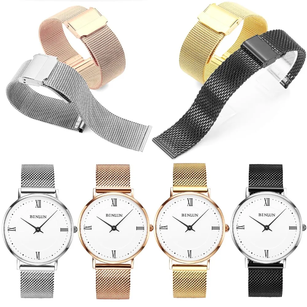 2019 New Elegant Milanese Loop Watch Strap 12mm 14mm 15mm 16mm 18mm 20mm 22mm Luxury Style 2