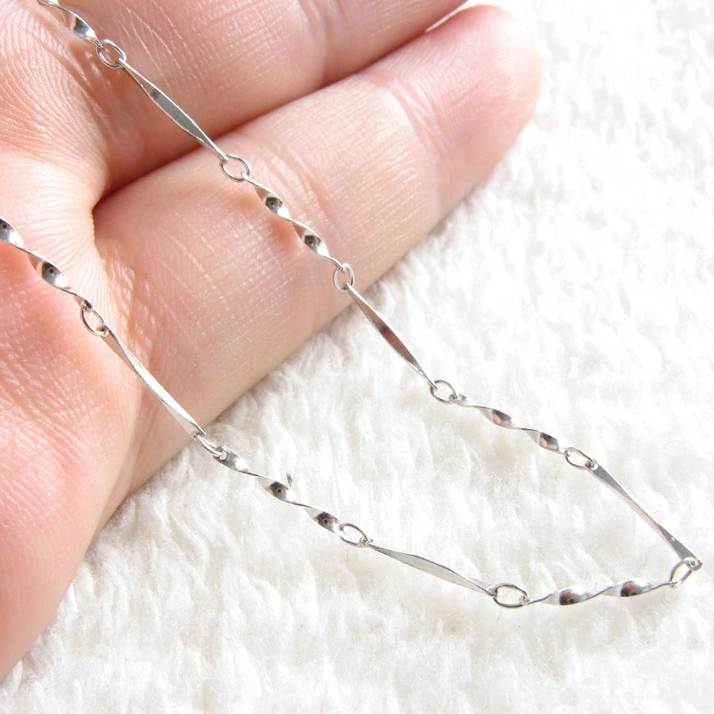 Витая цепь с бруском из стерлингового серебра 925 пробы 16 &quot/18&quot|chain 925|silver chainsilver