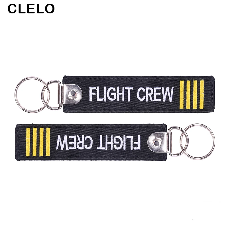 CLELO Flight crew Luggage tags Fashion Embroidery Bag tag with Keyring Key chain for Travel Luggage Label 3PC/LOT CLELO Flight crew Luggage tags Fashion Embroidery Bag tag with Keyring Key chain for Travel Luggage Label 3PC/LOT