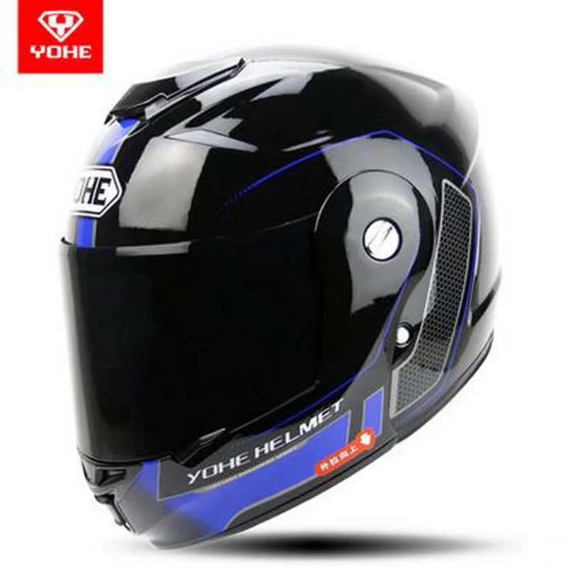 

2017 New YOHE full face motorcycle helmet YH-973 Open face motorbike helmets Moto knight undrape face helmets black lens