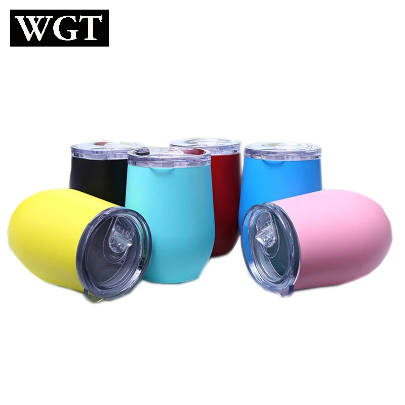 

2019 New Double Eggshell Mug Vacuum Red Wine Cup Stainless Steel Tumbler Insulated Thermos Cup Travel Coffee Mug Business Gift