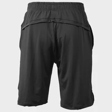 Мужские черные спортивные быстросохнущие свободные шорты, мужские спортивные шорты для пробежек, фитнеса, бодибилдинга, тренировок