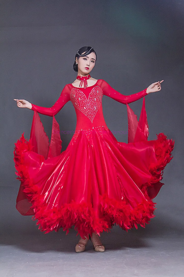 Buy Ballroom dance costumes senior ice silk stones