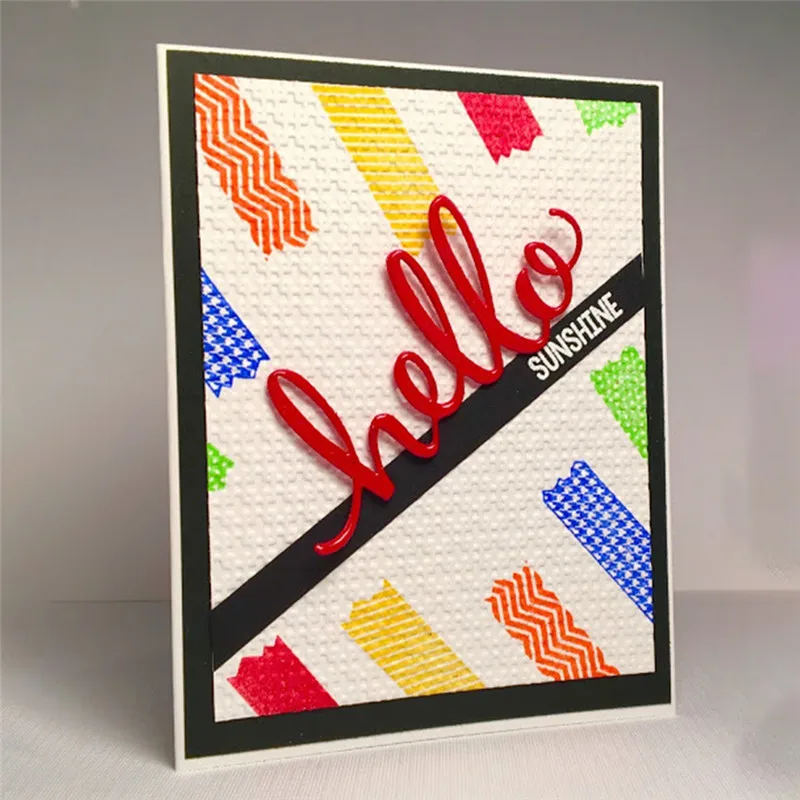 

Naifumofo Hello Letters Metal Cutting Die for DIY Scrapbooking Card Album Embossing Crafts Cut New Craft Template Stencils