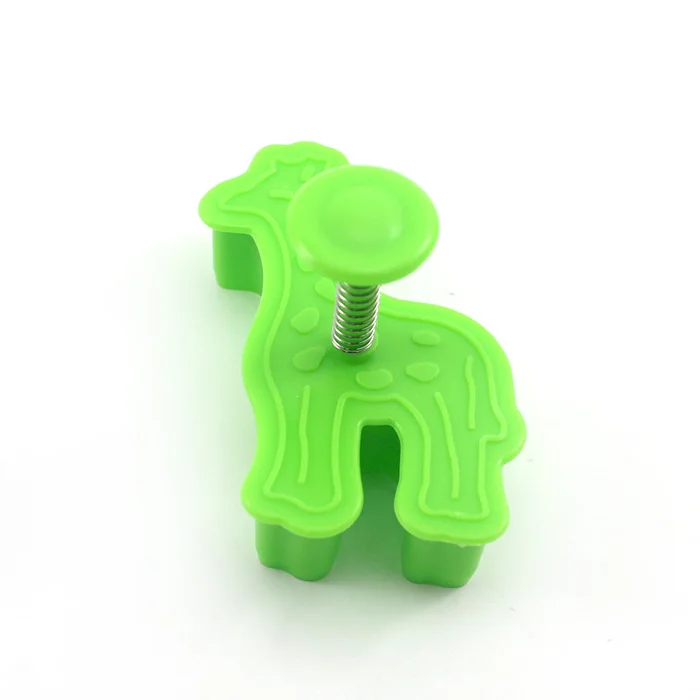 T-Ting DIY 3D Printed Lovely Giraffe Shape Cookies Cake Chocolate Decoration Mold Baking Mould Green Color | Дом и сад