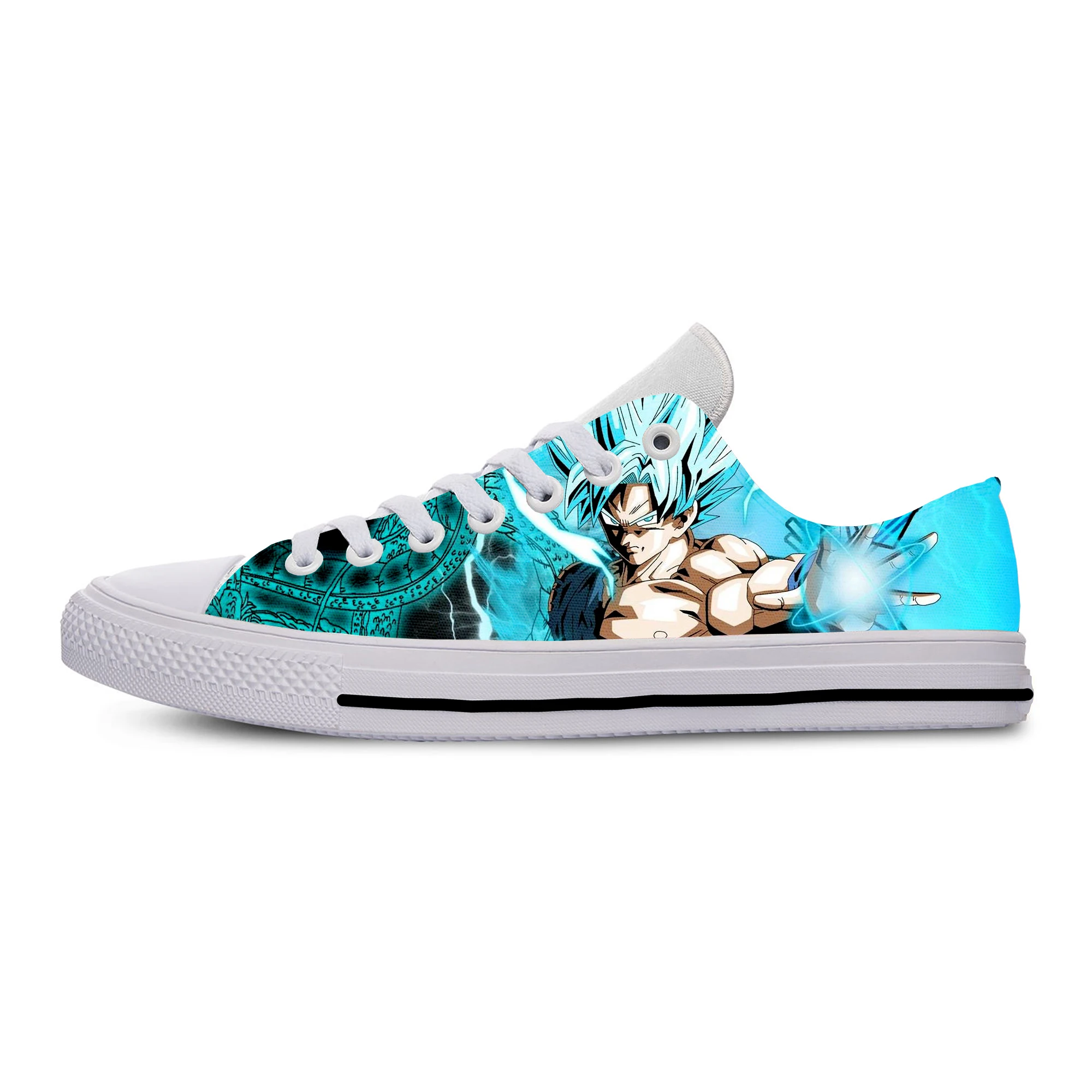 

Anime Dragon Ball Z Super Blue GOKU Saiyan Lightweight Fashion Shoes Casual Breathable Classic Flat Canvs Sneakers