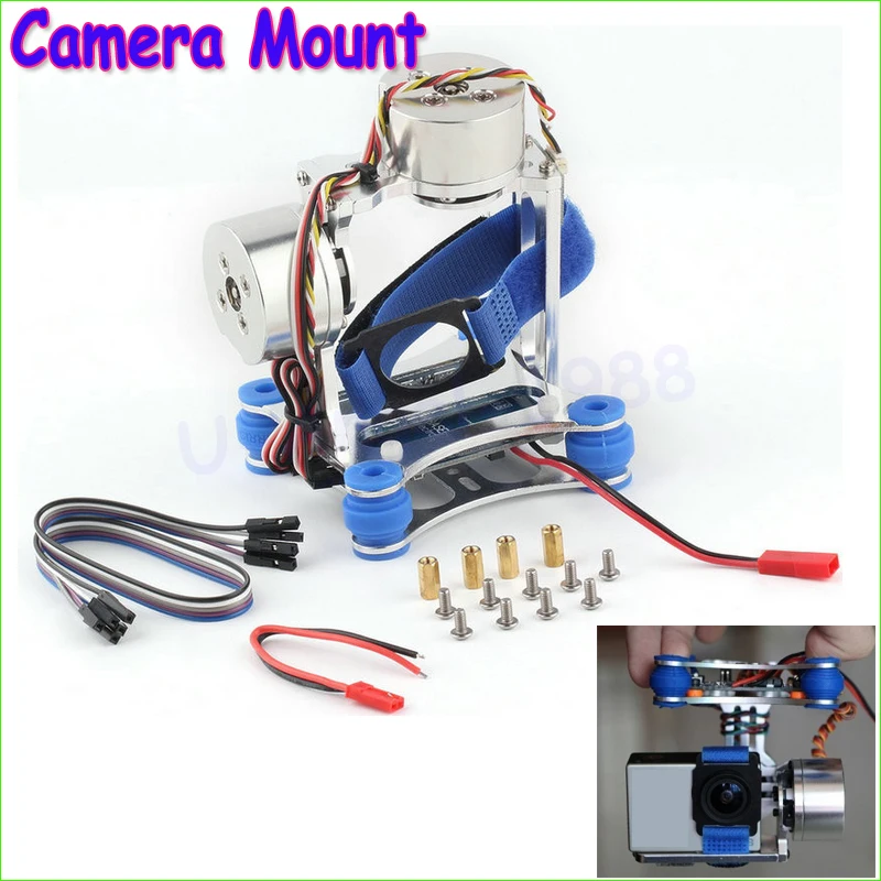 

1pcs Camera Mount CNC Brushless Gimbal PTZ Motors Controller for GoPro Cameras for DJI Phantom Wholesale Dropship