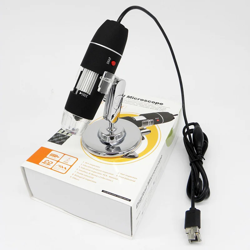 50-500X Портативный карманный светодиодный подсветка HD цифровой USB микроскоп высокого увеличительное стекло с 8 светодиодный свет