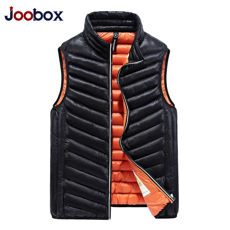 

JOOBOX 2018 New Winter duck down vest men Ultra Light high quality Duck Down Vest Slim waistcoat Vest Sleeveless jacket black