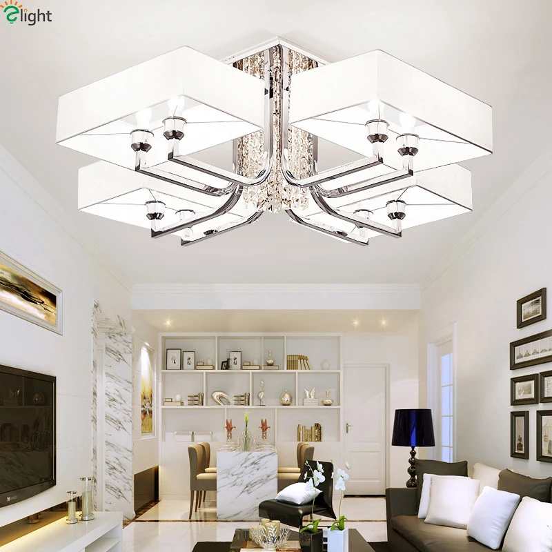Chandeliers Shop For Cheap Europe Lustre Crystal Led Chandeliers Luminarias Novelty Chrome Metal Glass Living Room Led Chandelier Lighting Lights Fixtures