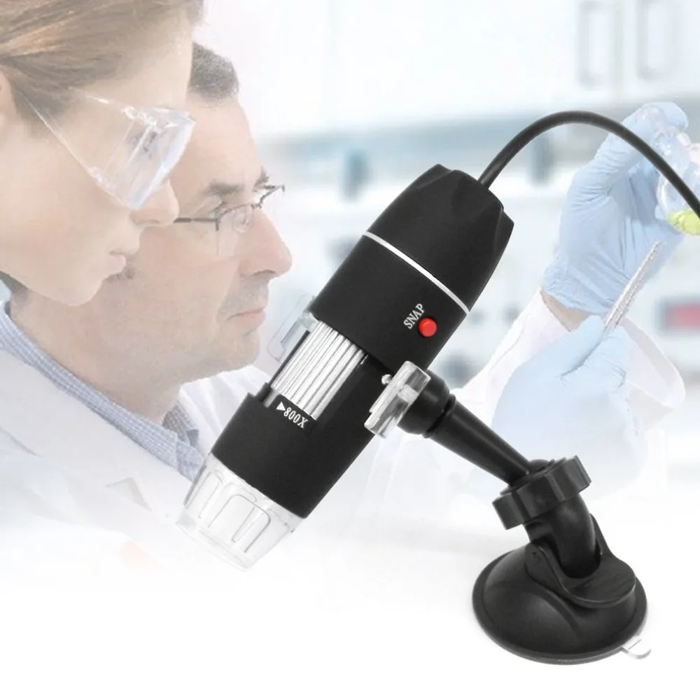 

1600X HD Electronic Magnifier Handheld Digital Microscope Industrial Medical Magnifier USB LED Endoscope with Metal Stand