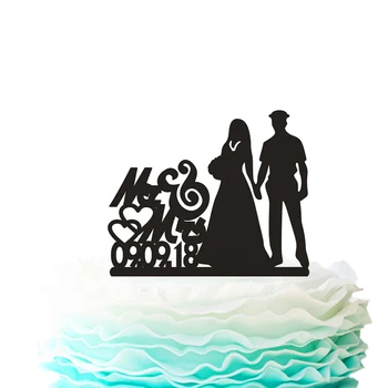 

Color Wedding Cake Topper Custom Groom Bride Wedding Cake Fork Mrs Mr Romantic Wedding Cake Topper Wedding Decoration Cake