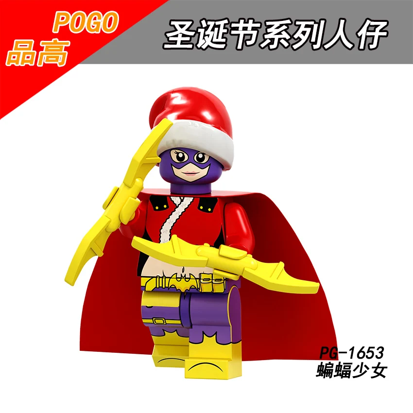 Single Sale PG1653 Superhero Avengers Christmas Batgirl Black Panther Widow Captain Marvel Cyclops Falcon Robin Flash Toys | Игрушки и