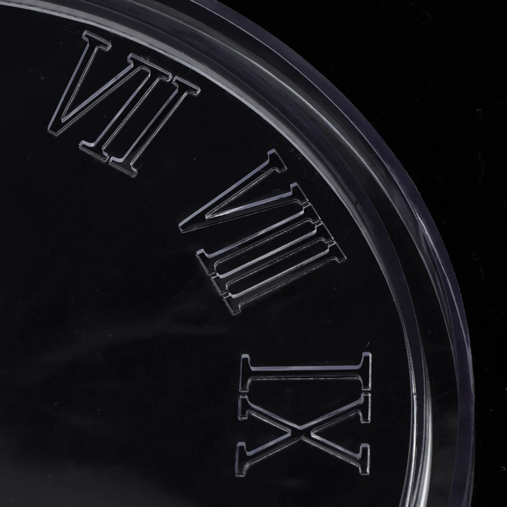 Transparent Silicone DIY Wall Clock Mold, Round Roman Numerals Clock Jewellery Making Mould