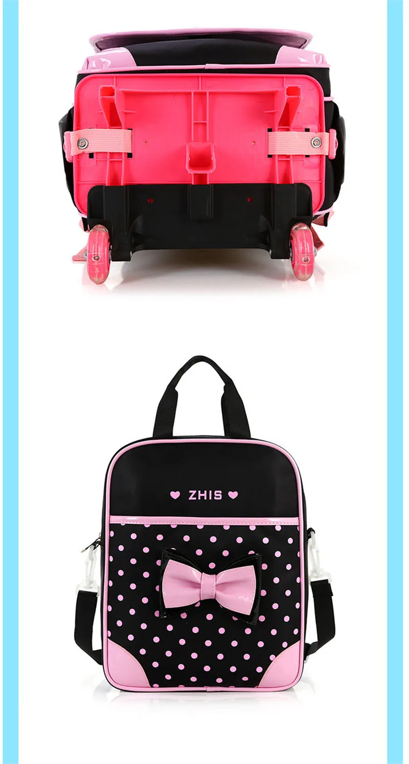Горячая Распродажа, съемные детские школьные сумки с 2 колесами, Детский водонепроницаемый рюкзак на колесиках, Детские Сумки на колесиках для мальчиков и девочек, сумка для книг