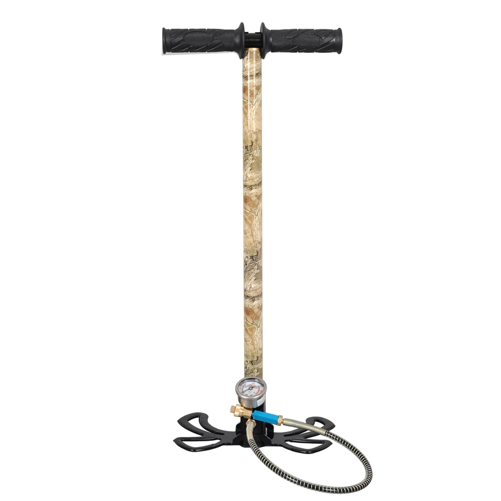 PCP Hand Pump 30Mpa 4500Psi, 4 Stage PCP High Pressure Hand Pump, Stainless Steel Air Pump With Oil-Moisture Filter For PCP Air Guns