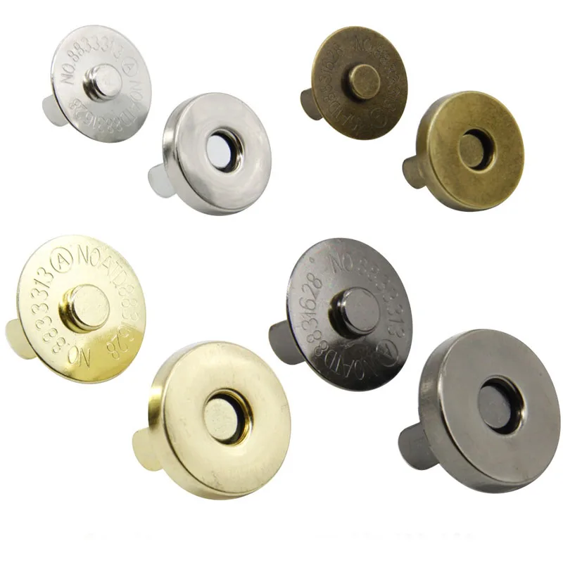 

50pcs/Lot Practical Bags Magnetic Buttons Handcraft Garment Magnet Buttons Metal Snap Fasteners DIY Accessories 14/18mm