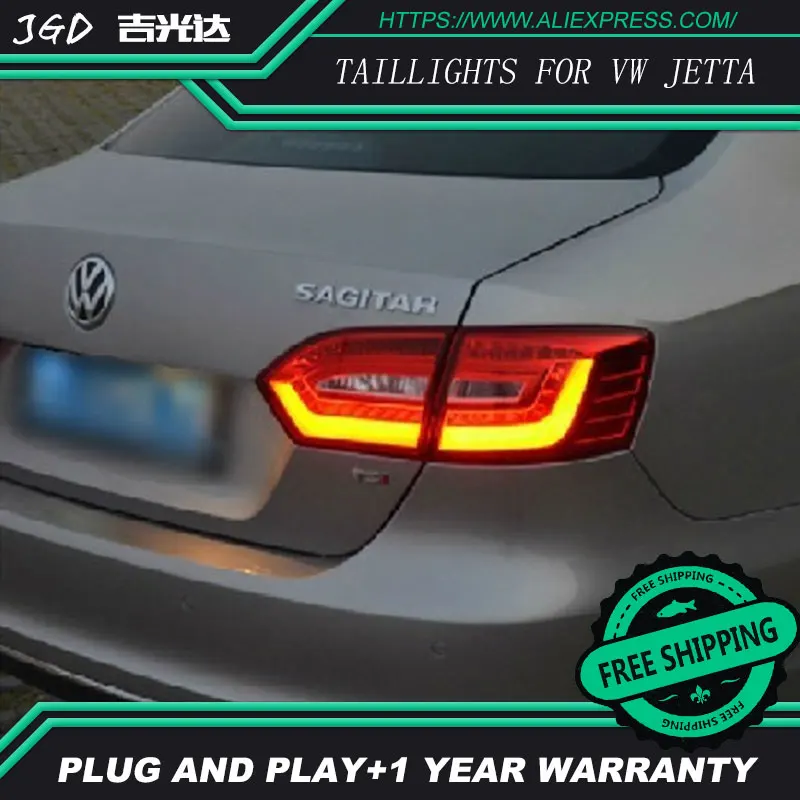 Стайлинга автомобилей задние фонари для VW Jetta 2011- светодиодные задние фонари задний багажник крышка лампы DRL+ сигнала+ тормоза+ обратный