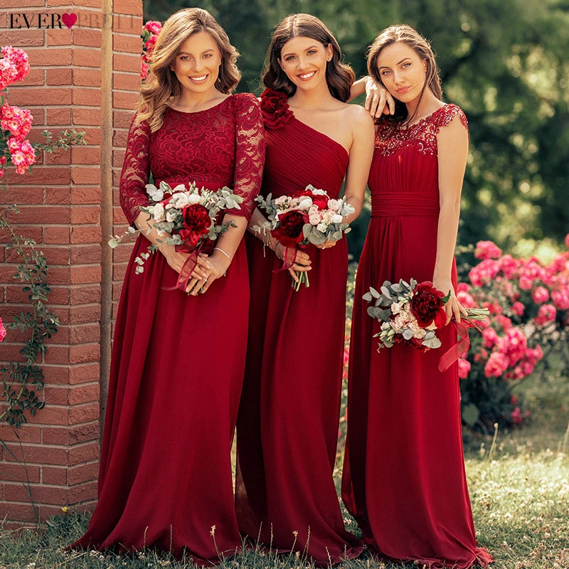 burgundy bridal dresses