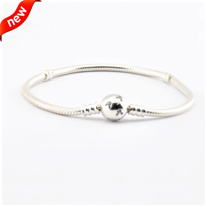 

CKK 925 Sterling Silver Mouse Head Bracelets Original European Style Jewelry Fits For Beads And Charms