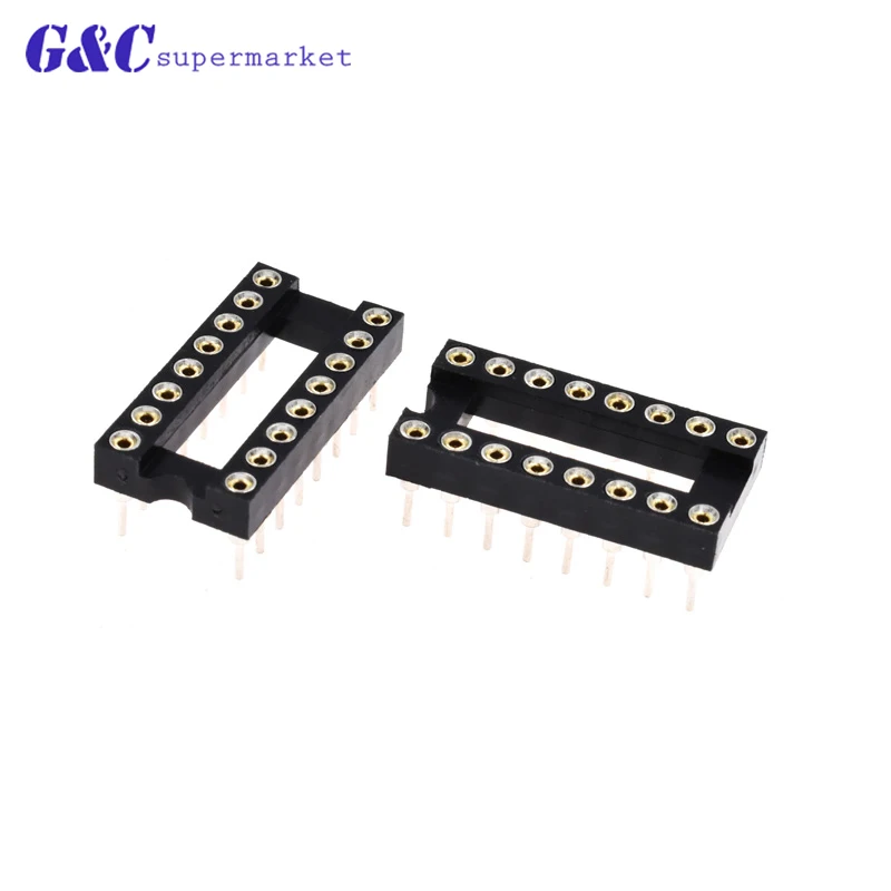 

5/10/20/50PCS Round Hole 16pin Pitch 2.54mm DIP IC Sockets Adaptor