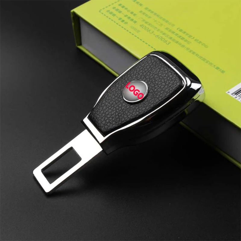 

1 pcs LOGO seat belt buckle safety alarm canceller plug extender seatbelt clip seats for inserts auto products for car interior