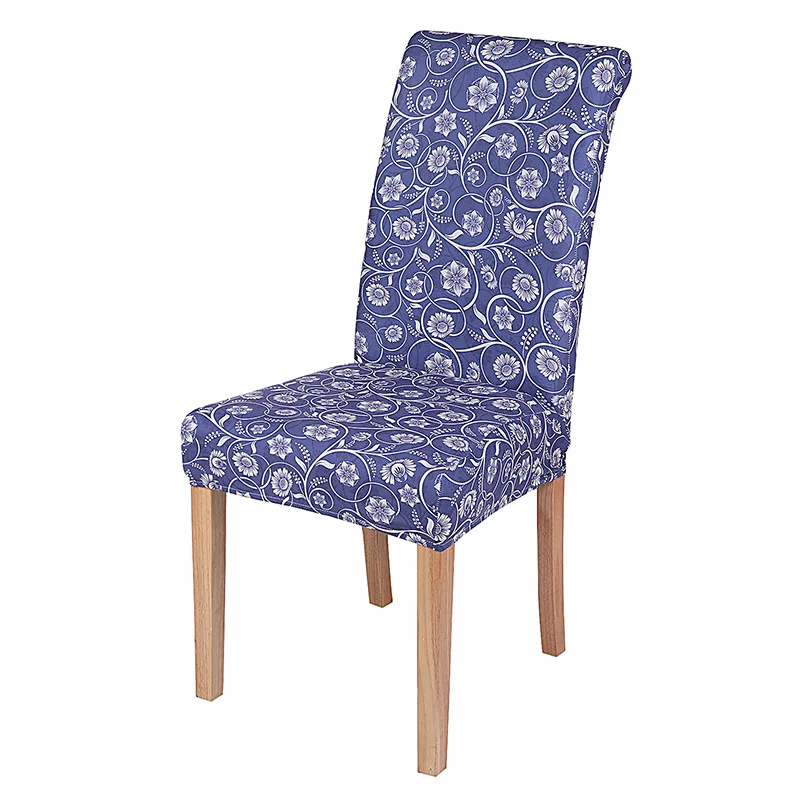 DecorUhome 1 шт. чехол на стул в цветочек чехол на сиденье с цветами и листьями съемный геометрический спандекс стрейч минималистичный протектор для обеденного стула
