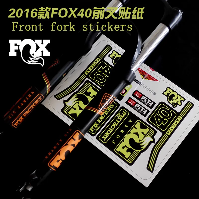 

2016 fox factory 40 front fork stickers for mountain bike bicycle race cycling dirt decals free shipping