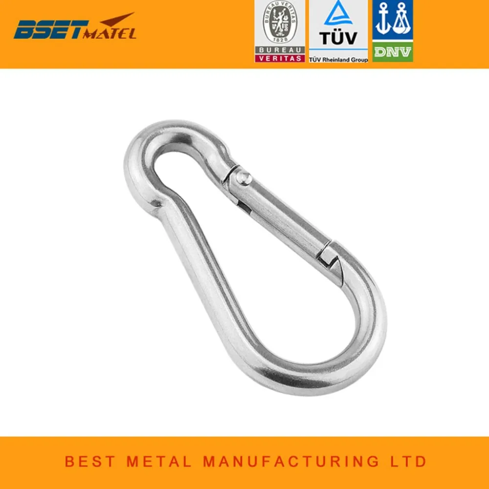 

M6*60mm Multifunctional 304 Stainless Steel Spring Snap Carabiner Quick Link Ring Hook snap shackle Chain Fastener Hook