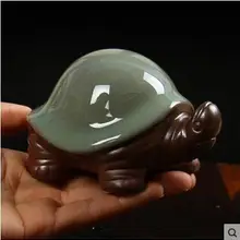 Креативный дизайн бутик ge печной фарфор черепаха для долголетия корриды рыбы или Слона Китайский Чай домашних животных