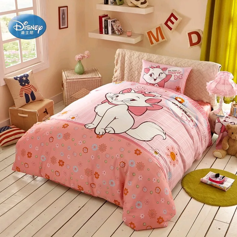 الوردي ماري الفراش مجموعات بنات ديكور غرفة نوم 100% القطن ملاءات حاف مجموعة غطاء 3/4 قطعة التوأم بالحجم الكامل