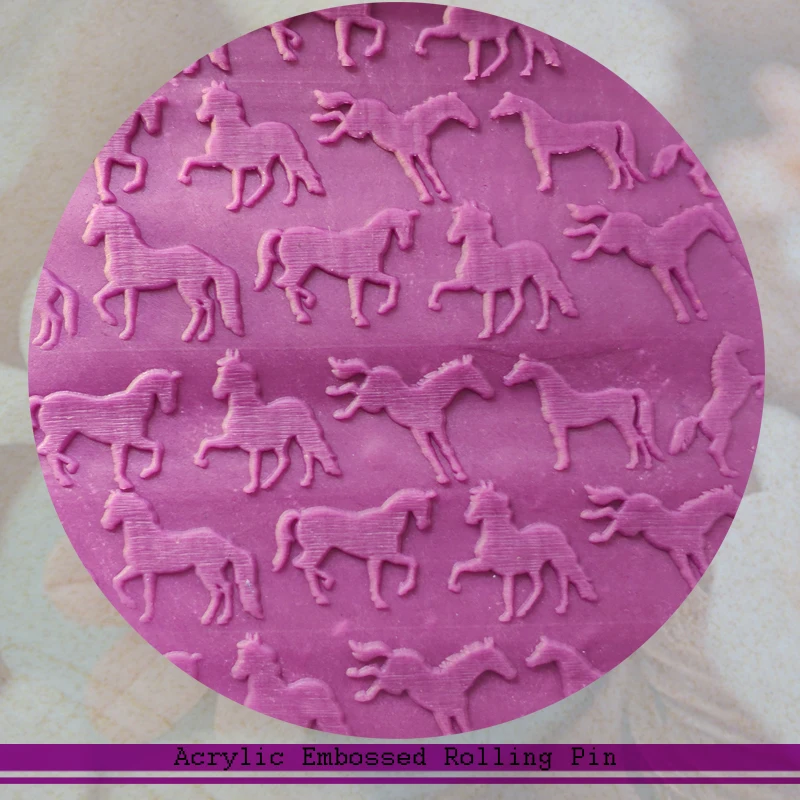 

Acrylic Fondant 3D Rolling Pin with Horse Pattern