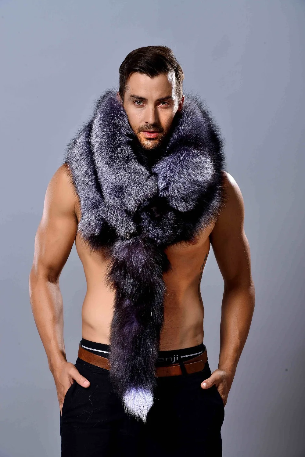 mens fur shawl