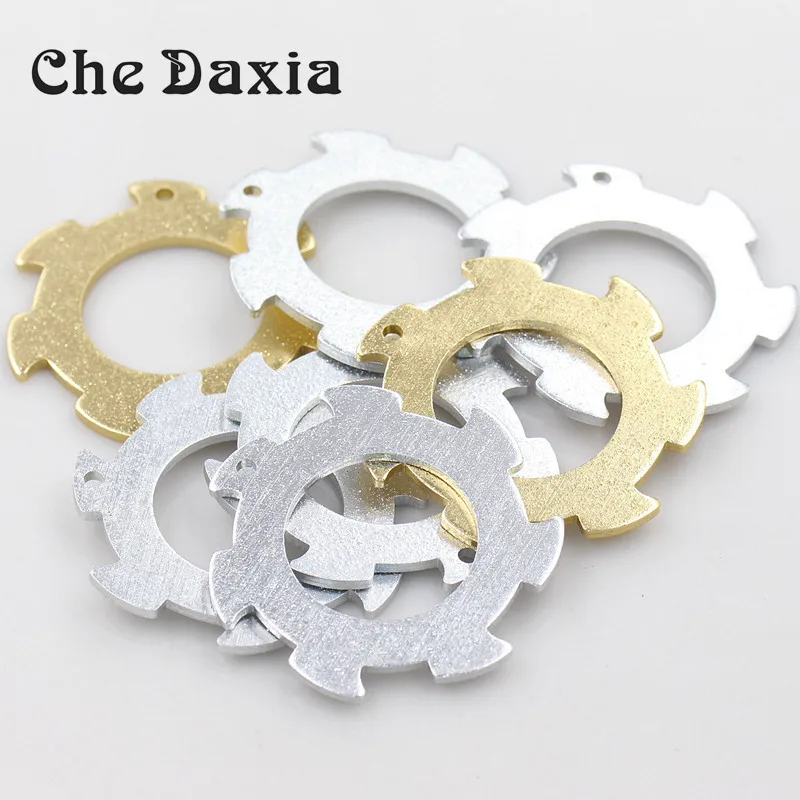 

(2 pieces/Pack) European and American style Gear shape Aluminum Pendant For DIY Earring Necklace Accessories