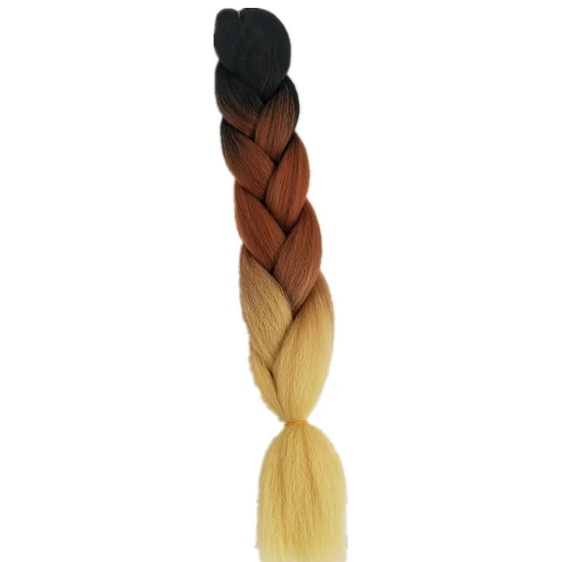 Pervado волосы Джамбо косички синтетические волосы для наращивания на крючках косички 6 шт./лот 2" коричневый фиолетовый Омбре косички волос оптом - Цвет: # Серый