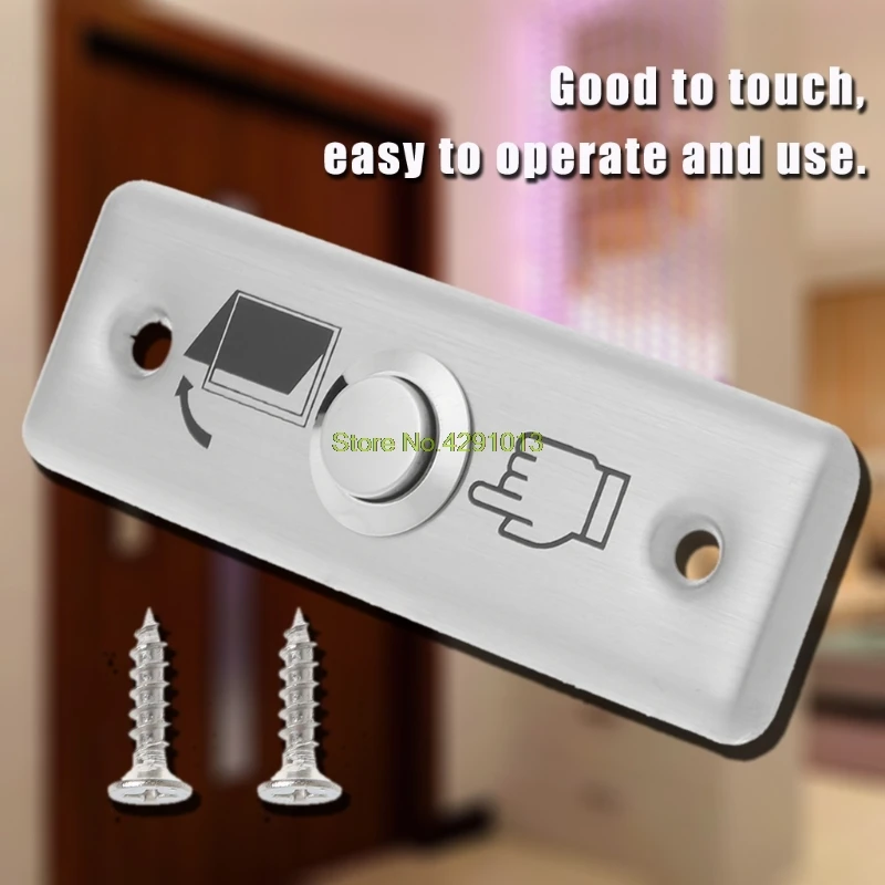 

Convenient Stainless Steel Exit Switch Panel Door Lock Open Push Release Button Drop Shipping Support
