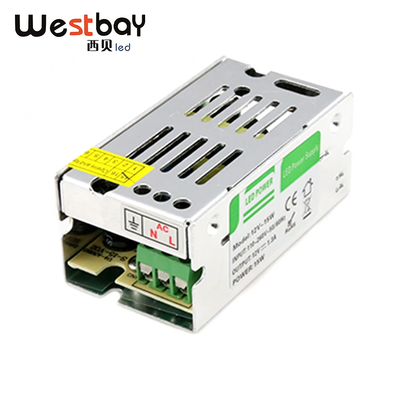 15W 12V 1.25A Small Volume Single Output Switching Power Supply LED Strip Light Display Mini AC110-240V | Освещение