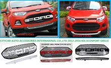 HIGH QUALITY 2012 2013 2014 2015 2016 ECOSPORT F150 STYLE FRONT GRILL RAPTOR BLACK LIT GRILLE GRILL 2PCS