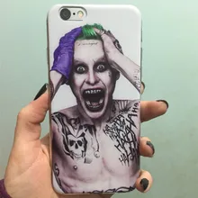 Para o caso do iphone 6 s esquadrão suicida joker harley quinn macio tpu gel pele capa protetora para o iphone 6 6 s 4.7 polegadas