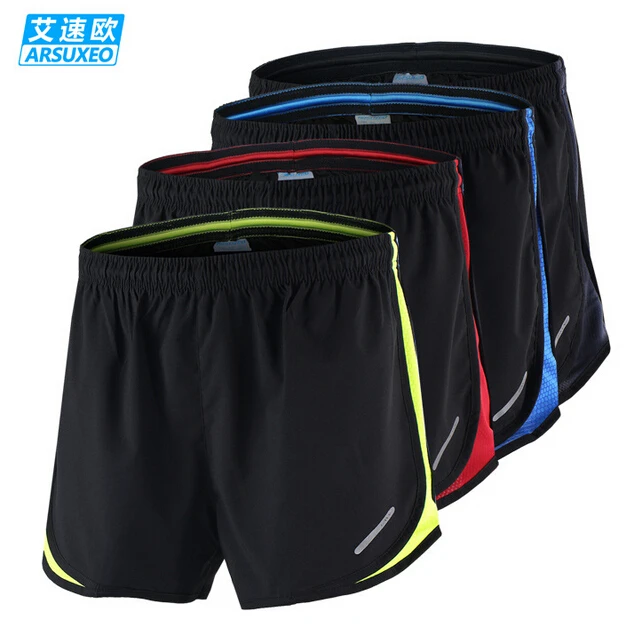 Image ARSUXEO Summer Sport Short Marathon Running Shorts Male Quick Dry Breathable Large Size