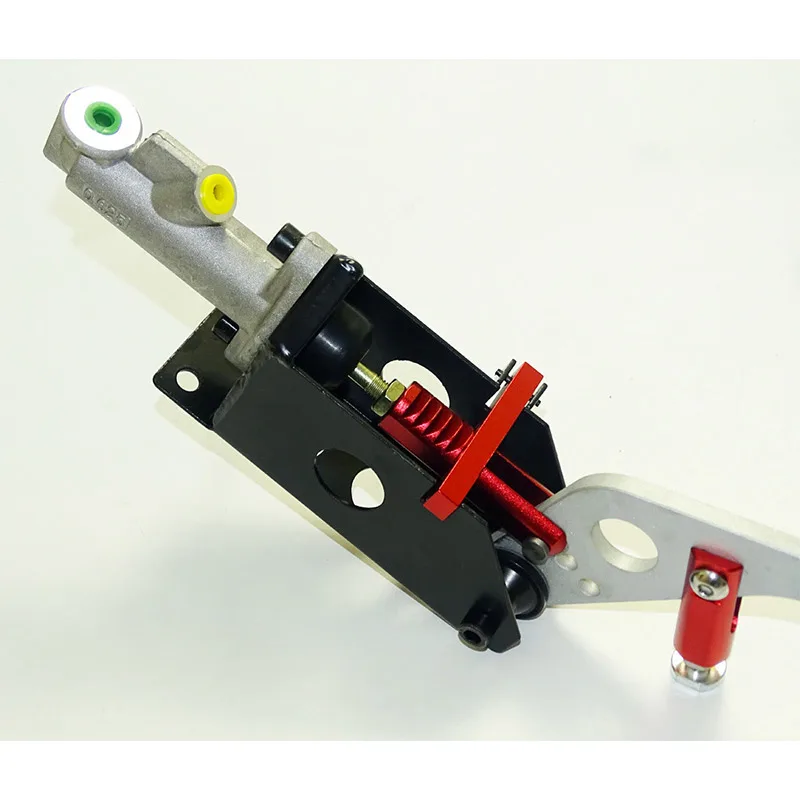 Red Universal Car Hydraulic Handbrake Vertical & Horizontal 25cm Rally Racing E-Brake Lever Device Master Cylinder