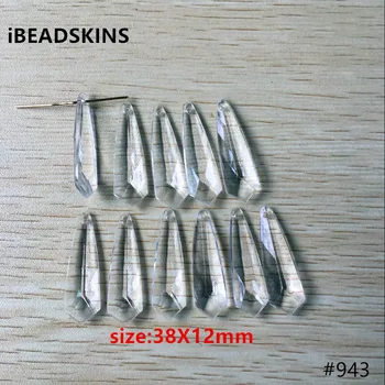 

New arrival! 38x12mm 390pcs/lot clear Acrylic Drops shape beads #943 (Design as shown )