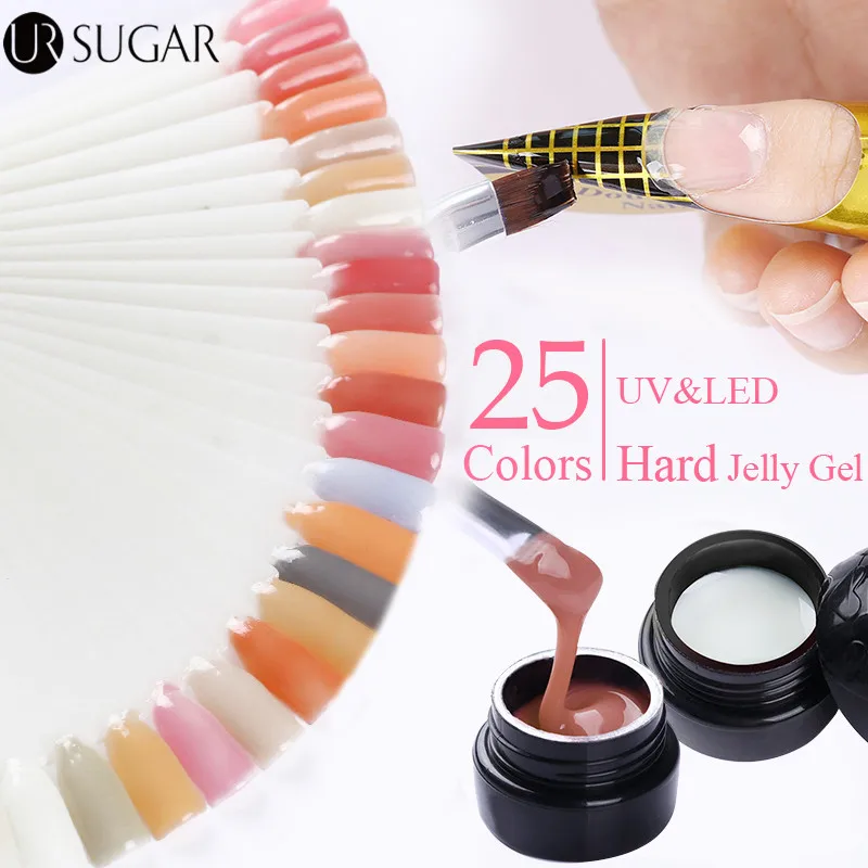 

UR SUGAR 7ml Extending Builder UV Gel Semi-transparent Nail Tips Extension Jelly Color Gel Soak Off UV Led Building Gel Paint