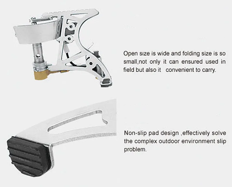 BRS Досуг ветрозащитная газовая плита складной Кемпинг Сверхлегкий из нержавеющей стали складной