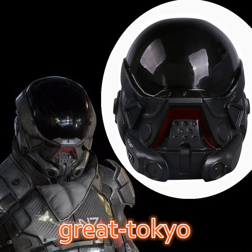 Игра Mass Effect полной головки Cos шлем ПВХ маска Хэллоуин сценического шоу реквизит