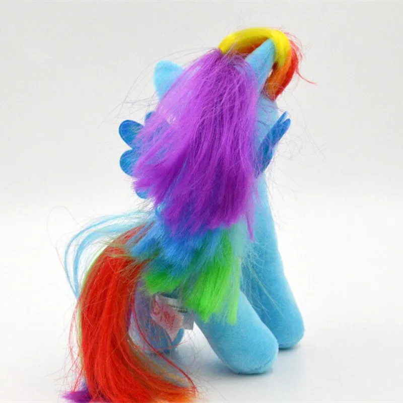 Children's 18cm little Rainbow Horse Toys Cartoon Animal Plush Doll Rarity Pinkie Pie Fluttershy Twilight Sparkle Rainbow Dash