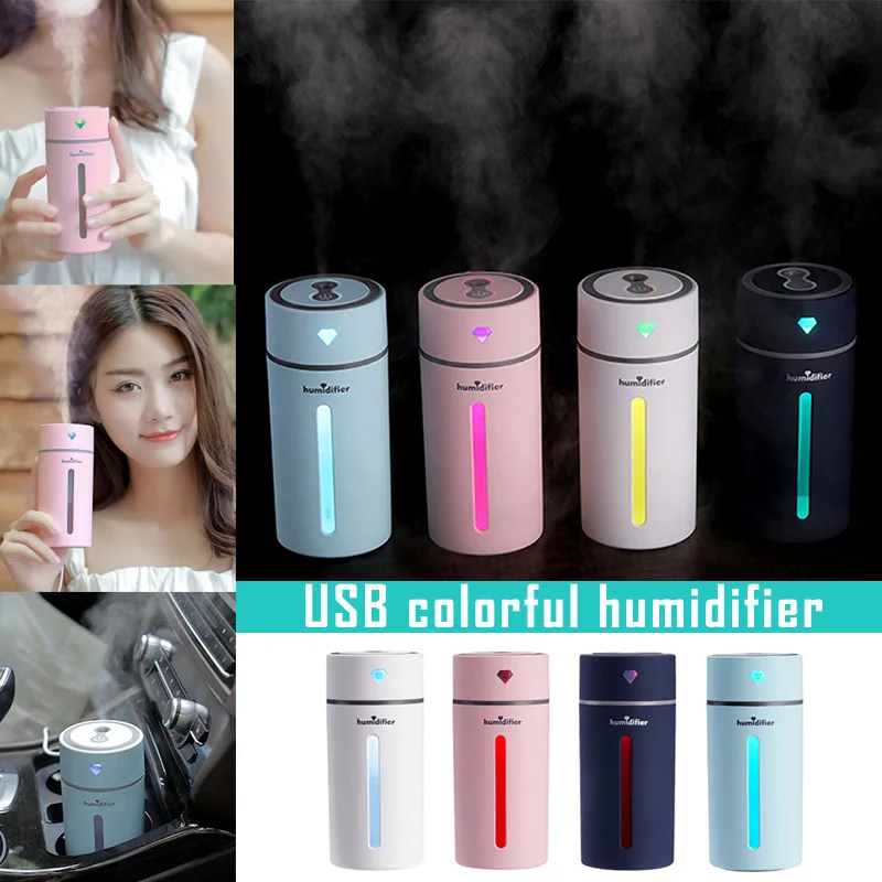 

1 Pcs Humidifier 250ml Cup Shape USB Portable Mist Night Light for Car Home Office 2019ing