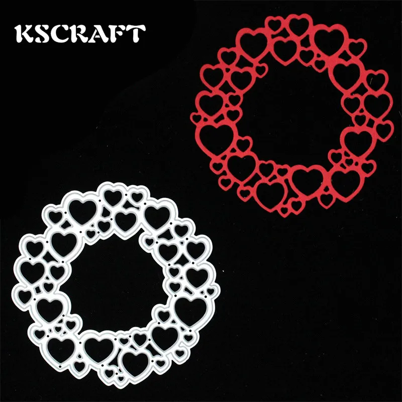 

KSCRAFT Love Circle Metal Cutting Dies Stencils for DIY Scrapbooking Stamp/photo album Decorative Embossing DIY Paper Cards